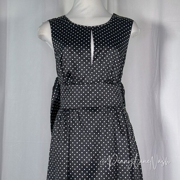 Kate Young Satin Polka Dot Open Back Maxi Dress - Picture 4 of 16